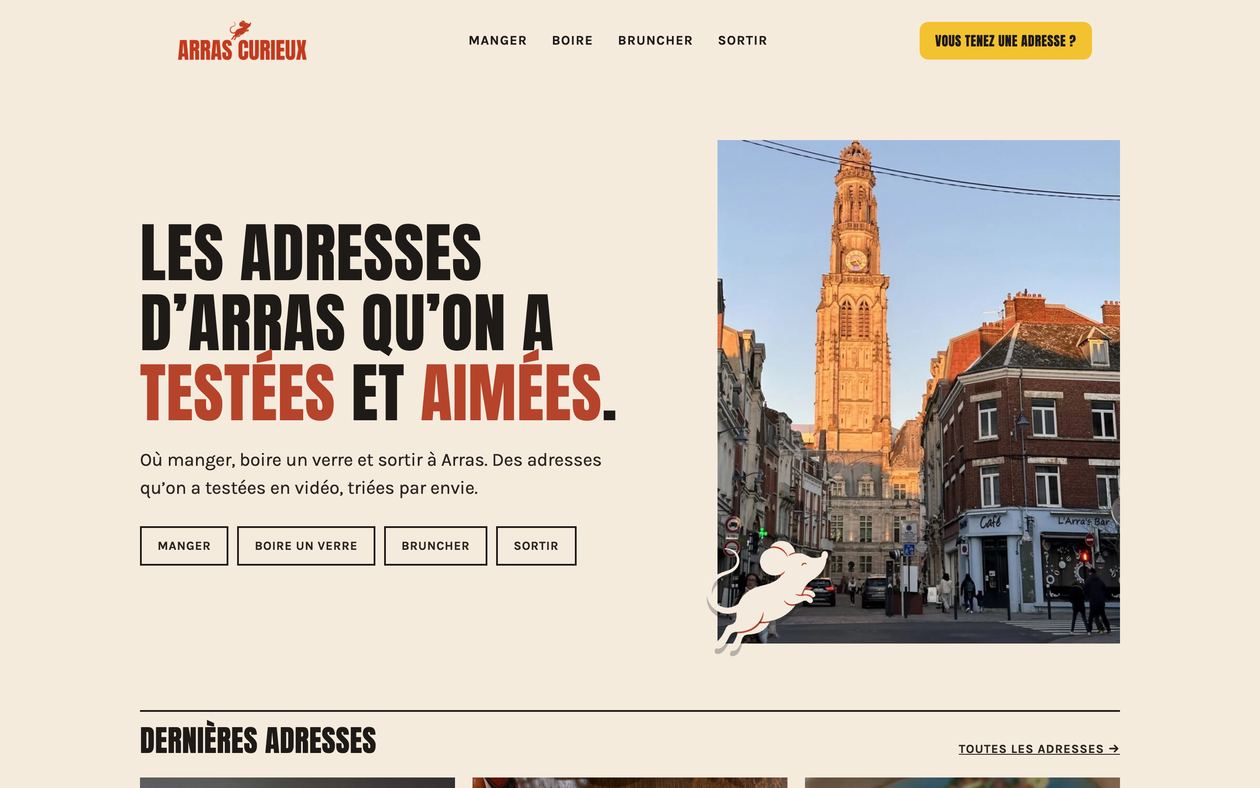 Arras Curieux, Média local · WordPress